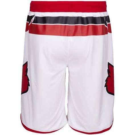 adidas men's louisville cardinals replica basketball white shorts